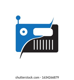 radio logo icon vector illustration design