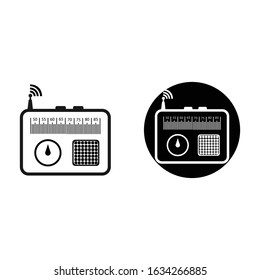 radio logo icon vector illustration design