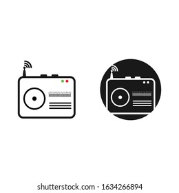 radio logo icon vector illustration design