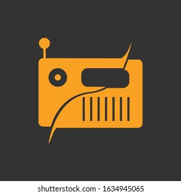 radio logo icon vector illustration design