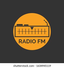 radio logo icon vector illustration design