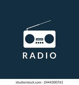 Ilustración vectorial de icono de logotipo de radio