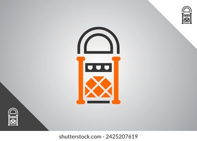 Radio logo. Minimal and modern logotype. Perfect logo for business related to band, musicians and singers industry. Isolated background. Vector eps 10.
