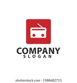 Radio logo template design vector, radio station