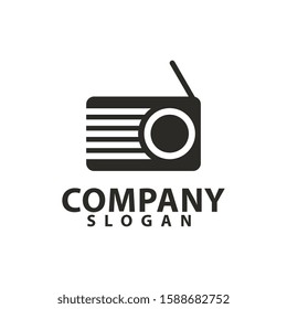 Radio logo template design vector, radio station