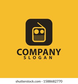 Radio logo template design vector, radio station