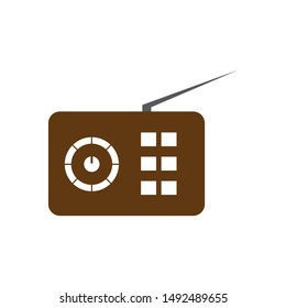 Radio logo template vector icon design