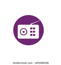 Radio logo template vector icon design