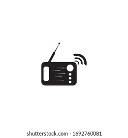 Radio logo template vector icon illustration design