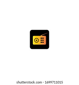 Diseño de icono vectorial de plantilla de logotipo de radio