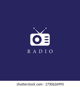 Radio logo template vector icon design