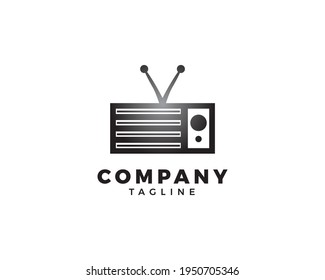 Radio logo template vector icon illustration design