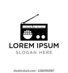 Radio-Logo, Vektorgrafik einzeln auf weißem Hintergrund