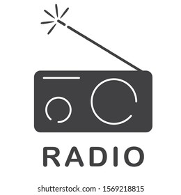 Radio logo vector illustration, Speaker logo, Music logo.