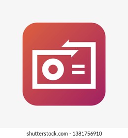 radio logo vector, with a modern and minimalist line art style.