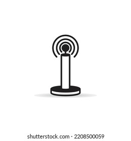 icono de radio mástil y torre de red