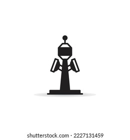 icono de radio mástil y torre de red