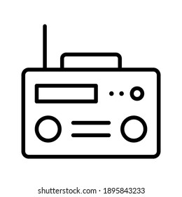 Imagen vectorial de icono de radio, medios, comunicación. También se puede utilizar para la comunicación. Idóneo para aplicaciones web, aplicaciones móviles y medios impresos.
