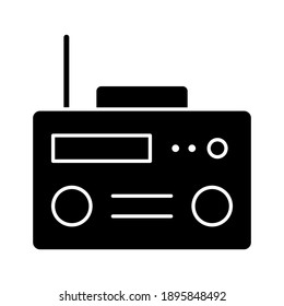 Radio, Medien, Kommunikationssymbol, Vektorbild. Kann auch für die Kommunikation verwendet werden. Geeignet für den Einsatz in Web-Apps, mobilen Apps und Printmedien.
