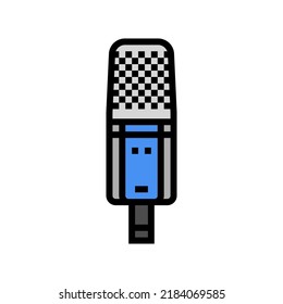 Radio Mic Microphone Color Icon Vector. Radio Mic Microphone Sign. Isolated Symbol Illustration