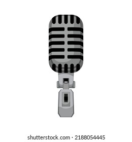 Radio Mic Microphone Music Cartoon. Radio Mic Microphone Music Sign. Isolated Symbol Vector Illustration