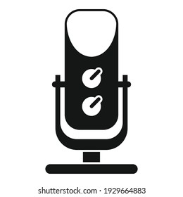 Icono de micrófono de radio. Ilustración simple del icono del vector del micrófono de radio para el diseño web aislado en fondo blanco
