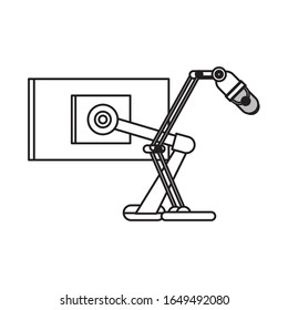 radio microphone retro isolated icon vector illustration design