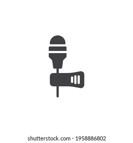 Radio microphone vector icon. filled flat sign for mobile concept and web design. Studio microphone glyph icon. Symbol, logo illustration. Vector graphics