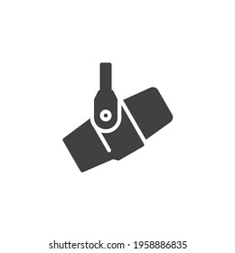 Radio microphone vector icon. filled flat sign for mobile concept and web design. Studio microphone glyph icon. Symbol, logo illustration. Vector graphics
