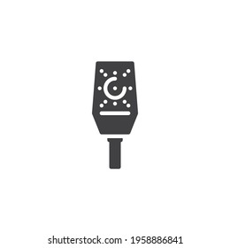 Radio microphone vector icon. filled flat sign for mobile concept and web design. Studio microphone glyph icon. Symbol, logo illustration. Vector graphics