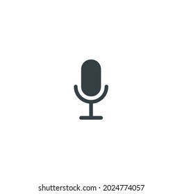 Radio microphone vector icon, modern mic sign