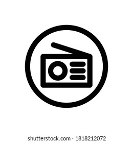 Radio (Multimedia) icon outline vector