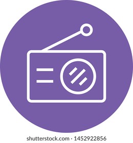 Radio Music Broadcast Outline Icon