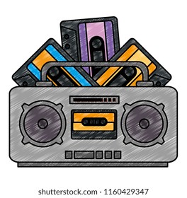 radio music player with cassettes