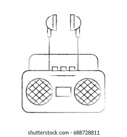 radio music player with earphones