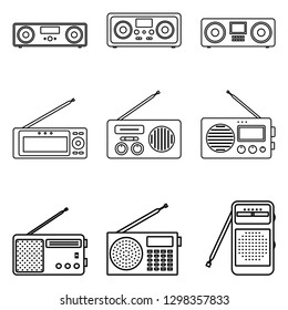 Radio and music player icon. Vector illustration