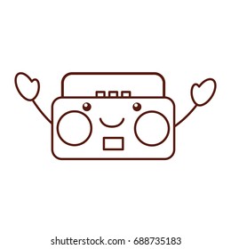 radio music player kawaii character