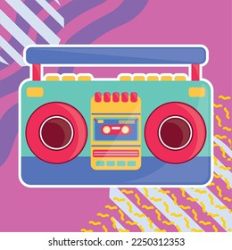 radio music retro style design