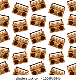 radio music retro style pattern