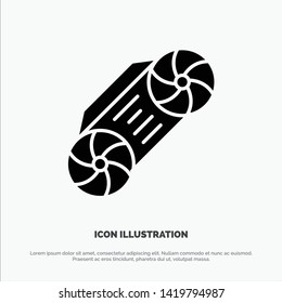 Radio, Music, Technology solid Glyph Icon vector