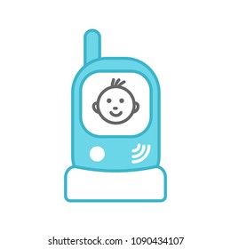 Radio nanny color icon. Baby monitor. Isolated vector illustratio