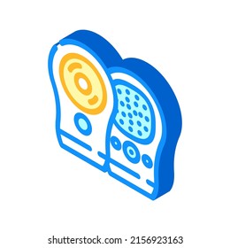 radio nanny device isometric icon vector. radio nanny device sign. isolated symbol illustration