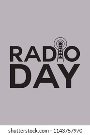 Radio National Day Vector Poster Design