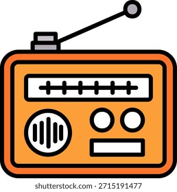 Radio Nuevo diseño creativo de iconos vectoriales
