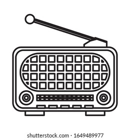 radio old device isolated icon vector illustration design