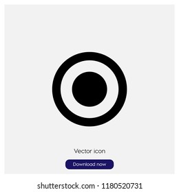 Radio on button sign icon in trendy flat style isolated on grey background, modern symbol vector illustration for web
