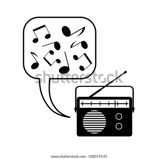 radio on white background stock vector royalty free 108019535 shutterstock