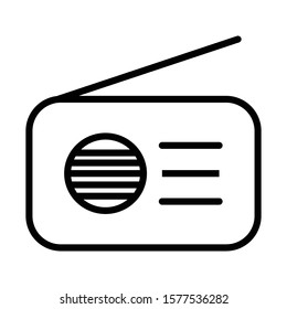 Radio outline icon vector illustration logo template for many purpose.Isolated on white background