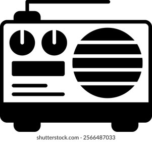 Radio Outline Style Icon Design
