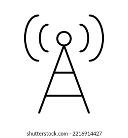 Radio outline vector icon. Linear style sign for mobile concept and web design. Logo radio illustration. Single high quality symbol.